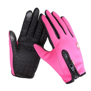 Wodoodporne termiczne rękawiczki zimowe Touch Pink S