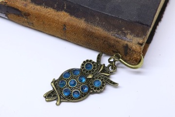 ЗАКЛАДКА ДЛЯ КНИГИ - СОВА, ЦИРКОНИЙ + коробочка