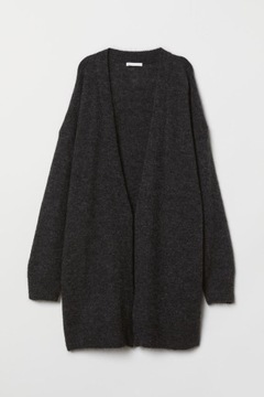 H&M HM Kardigan z domieszką moheru sweter damski długi modny stylowy 38 M
