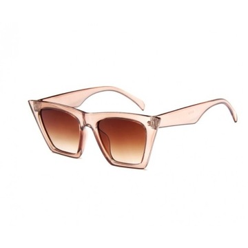 OKULARY PRZECIWSŁONECZNE BROWN KOCIE OKO CAT EYE