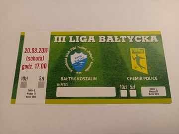 BAŁTYK KOSZALIN - CHEMIK POLICE 20-08-2011