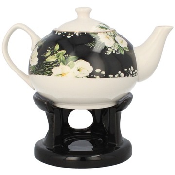 LIVELLO Czajnik dzbanek imbryk porcelanowy z podgrzewaczem 1000 ML