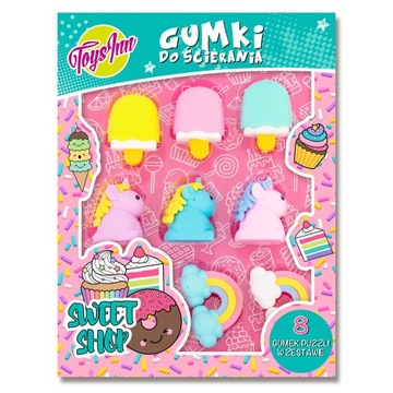 Gumki do ścierania Stnux Puzzle Sweet Shop 8 szt.