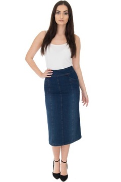 SPÓDNICA JEANS MAXI (38-58) KOLORY r.46