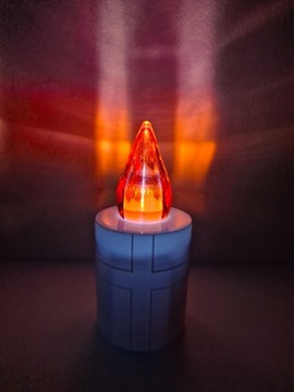 БОЛЬШАЯ СВЕЧА СВЕТОДИОДНАЯ, БЕЛЫЙ КРЕСТ, 12 СМ R14 БАТАРЕИ-ВСТАВКА ДЛЯ БАТАРЕИ