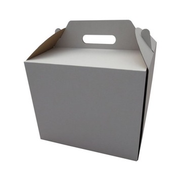 PUDEŁKO NA TORT wysokie 30x30x25 grube z rączką karton na tort