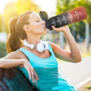 Бутылка 1,5 л, бутылка с водой, тренажерный зал, путешествие, с премиальным маркером времени