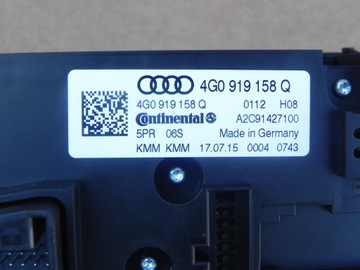 AUDI A7 C7 S7 A6 FACELIFT PANEL VENTILACE KLIMATIZACE ZADNÍ