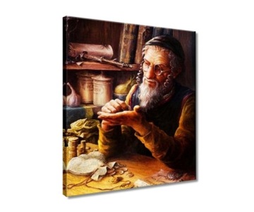 ПОРТРЕТ ЕВРЕЯ С ДЕНЬГАМИ ЕВРЕЙ ДЛЯ СЧАСТЬЯ КАРТИНА