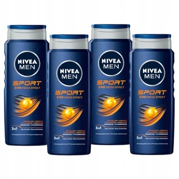 NIVEA MEN żel pod prysznic męski zestaw 4x500ml
