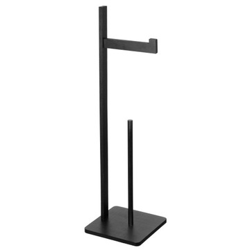 STOJAK DREWNIANY NA PAPIER NIEZBĘDNY W KAŻDEJ ŁAZIENCE TOALETOWY CZARNY