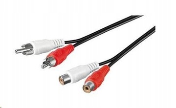 KABEL PRZEWÓD PRZEDŁUŻACZ 2x RCA CHINCH 2m dł M/F