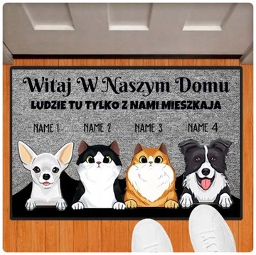 PERSONALIZOWANA WYCIERACZKA DLA PSA KOTA DYWAN XL