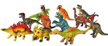 DINOZAURY PREHISTORYCZNE ZWIERZĘTA 12 FIGUREK