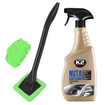 Płyn do mycia szyb zestaw K2 Nuta 750ml + myjka z mikrofibry 2 nakładki
