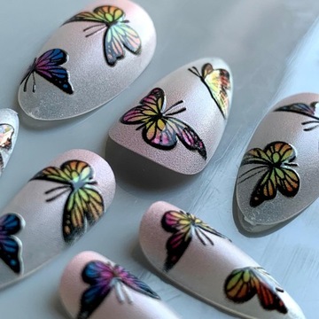 PAZNOKCIE SZTUCZNE TIPSY Z KLEJEM 24SZT