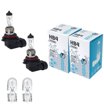 Żarówki 2x HB4 VISION 9006 P22d 12V 55W + 2x W5W