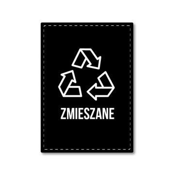 Naklejka recykling segregacja PAPIER 10 x 21 cm