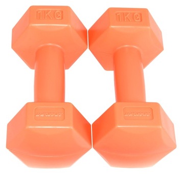 HANTLE HANTELKI 2x1kg CIĘŻARKI FITNESS 2 kg ZESTAW
