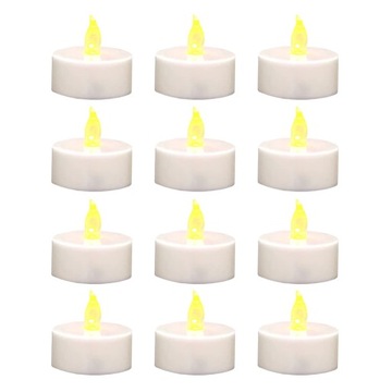 ELEKTRONICZNE ŚWIECE ŚLUBNE ŚWIECZKI LED TEALIGHT PILOT 12 SZT