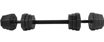 Hantle regulowane bitumiczne 20kg ZESTAW HANTLI 2x10kg obciążenie sztanga