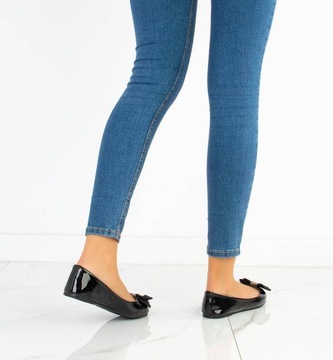 7098 ЧЕРНЫЕ КЛАССИЧЕСКИЕ БАЛЕТКИ, БАНТ 38