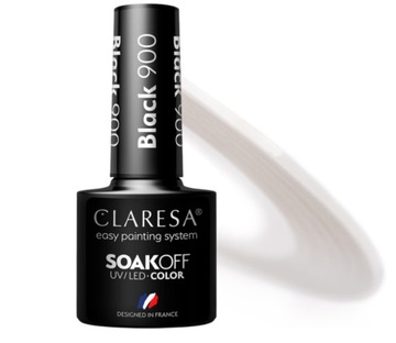 CLARESA ГИБРИДНЫЙ ЛАК ДЛЯ НОГТЕЙ ЧЕРНЫЙ 900 5G