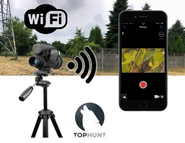 TOPHUNT WG-50 PLUS ИК-прибор ночного видения, радиус действия WIFI 350 м