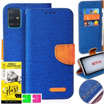 Etui Portfel Case MAGNES KOLORY OBUDOWA SZKŁO 9H do Samsung Galaxy M51