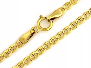 Złoty łańcuszek 585 Marina Gucci 45 cm chrzest modny splot na prezent 14k