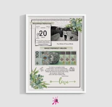 СВАДЕБНЫЙ ПОДАРОК ​​+ ФОТО ПАРЫ МИЛЛИОН ЗА ОДИН ДЕНЬГИ pdf для самостоятельной печати