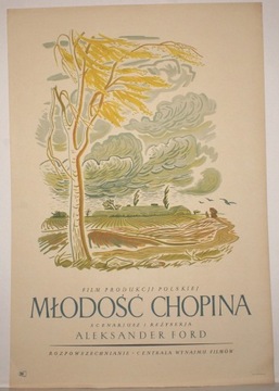 Plakat do filmu Młodość Chopina Reż. Aleksander Fo