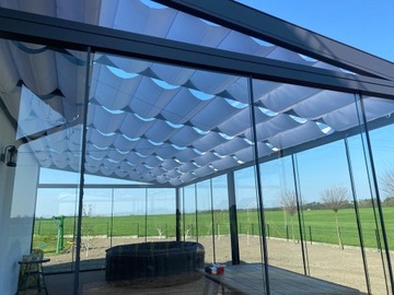 ГОРИЗОНТАЛЬНЫЕ РИМСКИЕ СТАВНИ ДЛЯ ПЕРГОЛЫ ТЕРРАСЫ