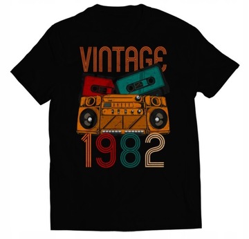 KOSZULKA PREZENT NA 40 URODZINY BOOMBOX KASETY XL