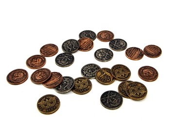 ZESTAW 24 RZYMSKICH METALOWYCH MONET LARP RPG