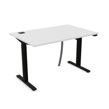 Elektryczne biurko komputerowe ECOMO PLUS Sit-Stand z kanałem kablowym NS