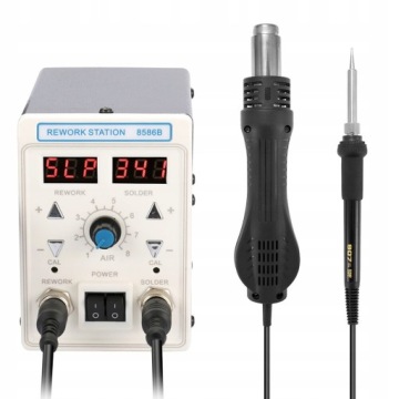 АВТОЭНЕРНАЯ СТАНЦИЯ + ТОЧНЫЙ ПАЯЛЬНИК 8586B 2в1 + НАПРАВЛЯЮЩАЯ ДЛЯ ПАЙКИ