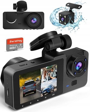 Kamera samochodowa wideorejestrator 4K/2.5K 3w1