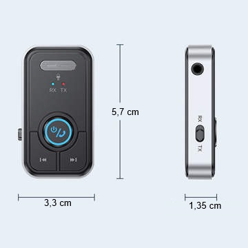 АДАПТЕР ПЕРЕДАТЧИК BLUETOOTH 5.3 AUX MINI-JACK 3.5 ПЕРЕДАТЧИК ПРИЕМНИК