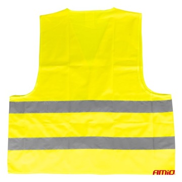 Светоотражающий жилет XL желтого цвета с сертификатом AMIO-03934.