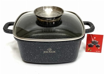 Набор кастрюль Zilner, алюминий, керамико-мраморное покрытие, 6 шт.