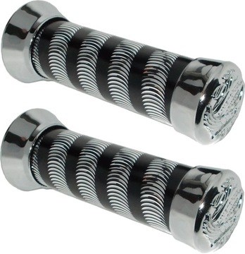 Manetki ryflowane na choppera CHROM ORZEŁ calowe