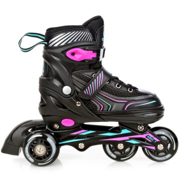 Роликовые коньки регулируемые 3в1 Croxer Optima Mint/Pink 31-34 Abec7 Rubber