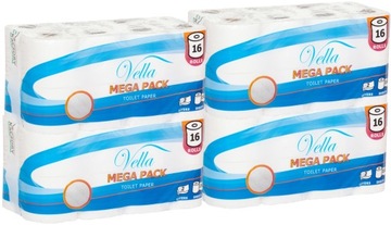 POLSKI PAPIER TOALETOWY BIAŁY 64SZT VELLA ECONOMY