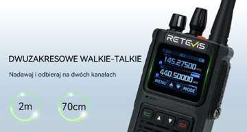 Двухдиапазонная рация Retevis C1, профессиональная рация, IP67.5W