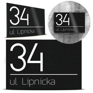 TABLICZKA na dom TABLICA Adresowa CZARNY MAT 160
