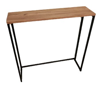 КОНСОЛЬ 68x80x22см ТУУДАРНЫЙ СТОЛИК ЛОФТ СТОЛ ДЛЯ ПРИХОЖЕЙ ПОЛКА ЧЕРНЫЙ ДУБ МЕТАЛЛ