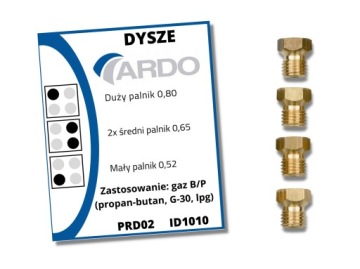 Dysze gazowe Ardo (propan-butan)