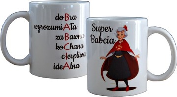 Prezent Kubek na Dzień Babci z Krzyżówką