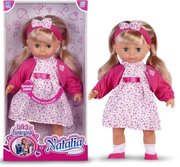 Lalka Natalia mówiąca po polsku 39 cm z opaską ARTYK